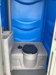 Clean and compliant construction site portable washroom facility toilet in Hamilton, Ontario